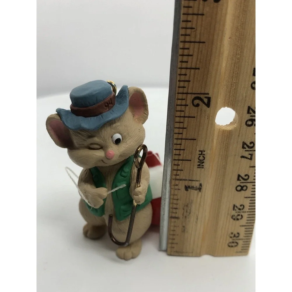 Hallmark Keepsake 1994 Christmas Ornament Merry Fishmas Fishing Mouse Ornament‎